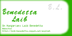 benedetta laib business card